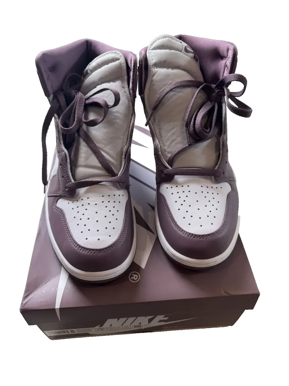 Nike Air Jordan 1 Retro High OG Shoes Mens Size 12 White Mauve DZ5485-105 New